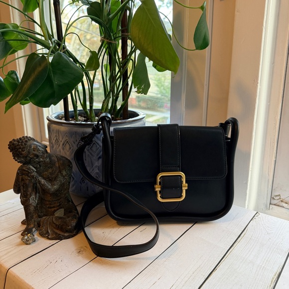 Miztique Handbags - Miztique | Black Crossbody Bag with Gold Buckle